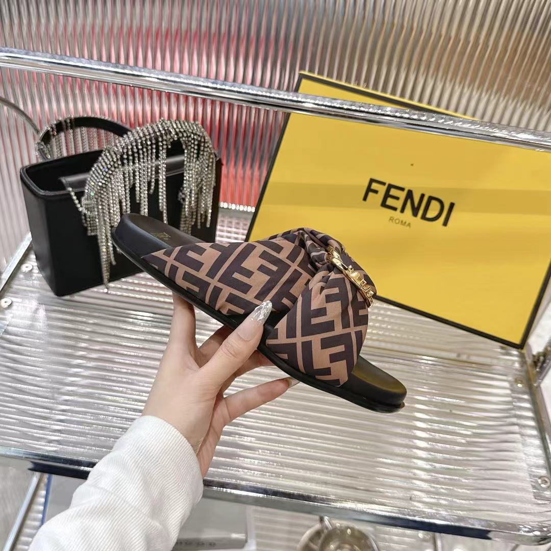 Fendi FF-Motif Flat Slides in Lambskin Leather - Comfortable & Stylish 6 i1742410371263 5711 0 4