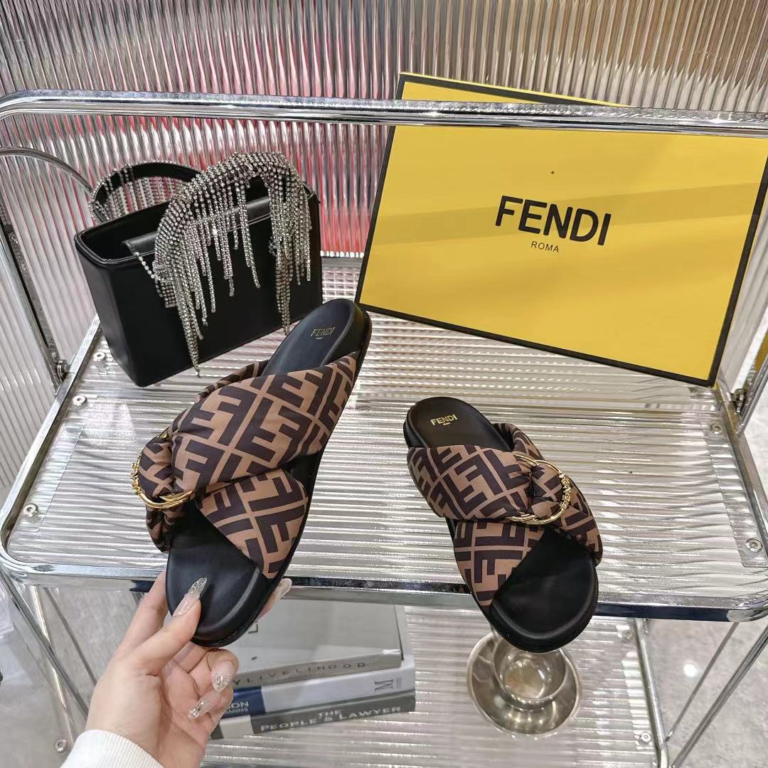 Fendi FF-Motif Flat Slides in Lambskin Leather - Comfortable & Stylish 4 i1742410371263 928 0 2