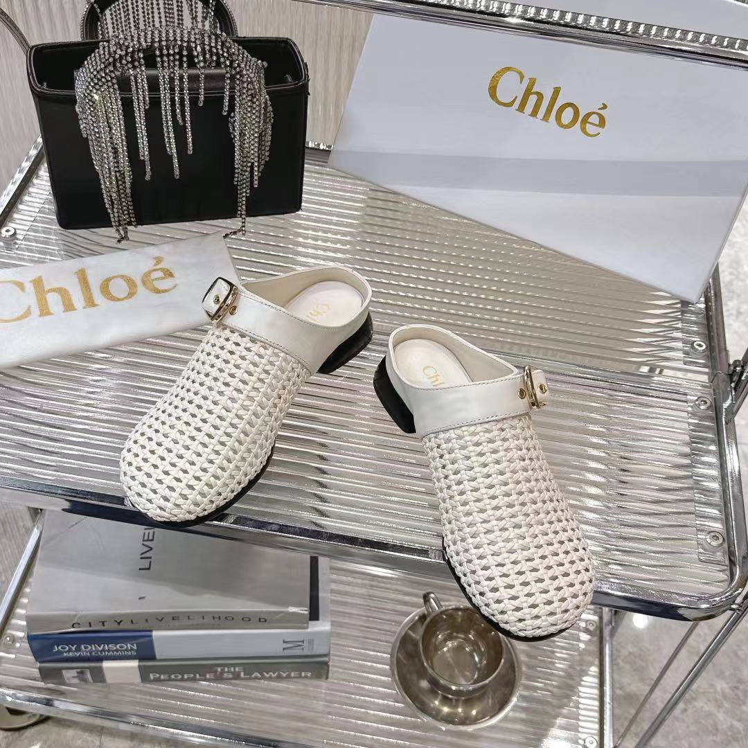 Chloé Woven Fabric Mules - Comfortable, Stylish, and Perfect for Summer 3 i1742410912500 4739 0 0