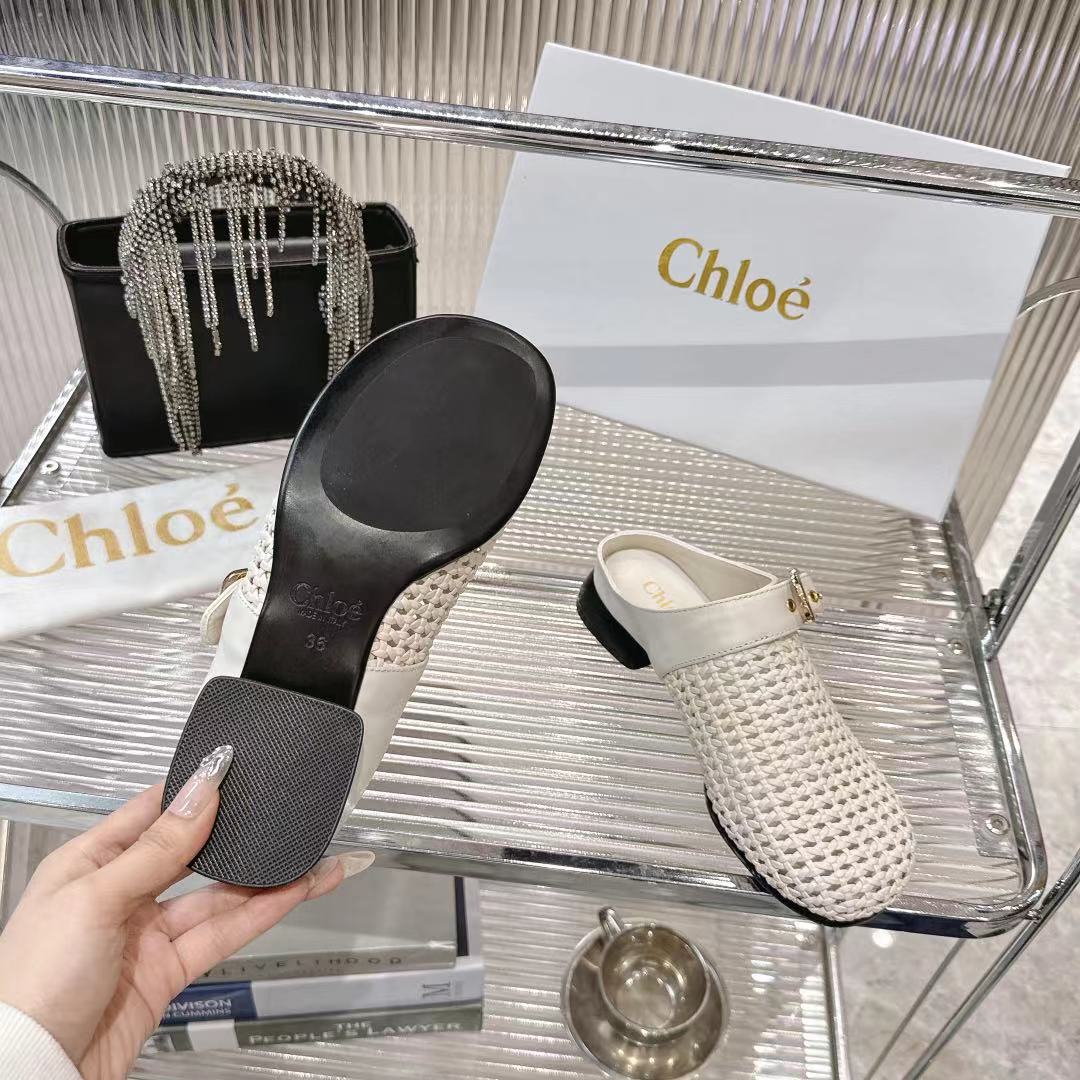Chloé Woven Fabric Mules - Comfortable, Stylish, and Perfect for Summer 9 i1742410912500 5507 0 7