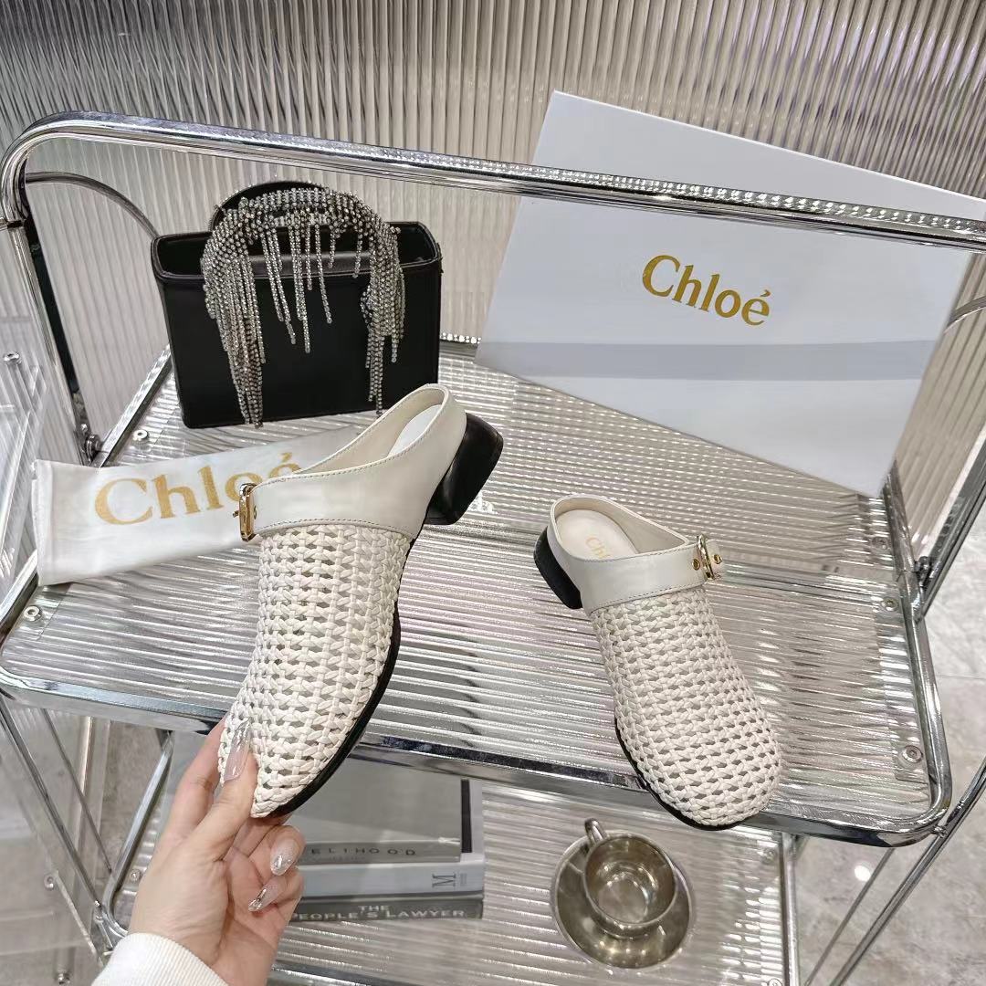 Chloé Woven Fabric Mules - Comfortable, Stylish, and Perfect for Summer 4 i1742410912500 9762 0 2