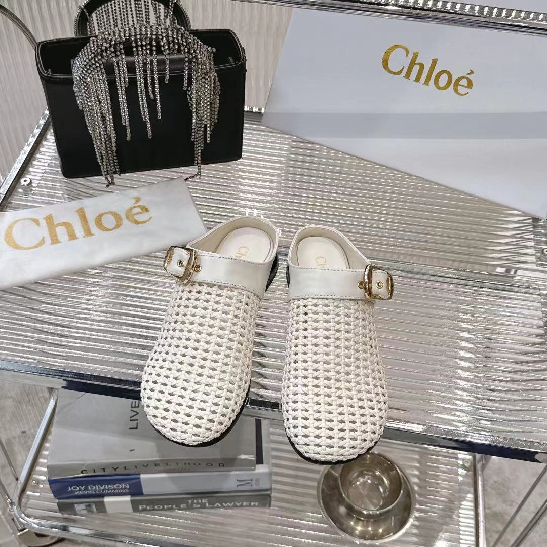 Chloé Woven Fabric Mules - Comfortable, Stylish, and Perfect for Summer 10 i1742410913191 9122 0 8