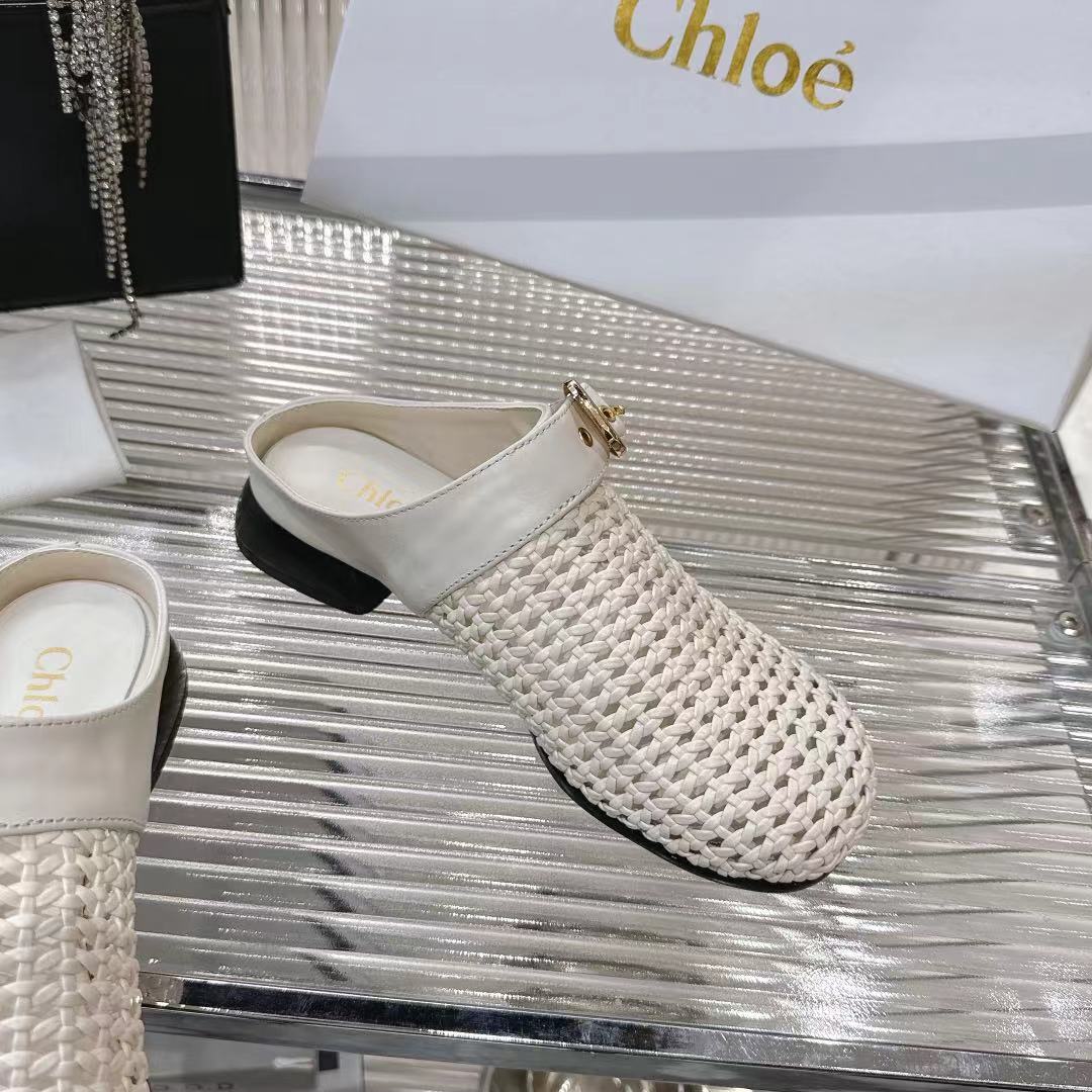 Chloé Woven Fabric Mules - Comfortable, Stylish, and Perfect for Summer 6 i1742410913191 9899 0 4
