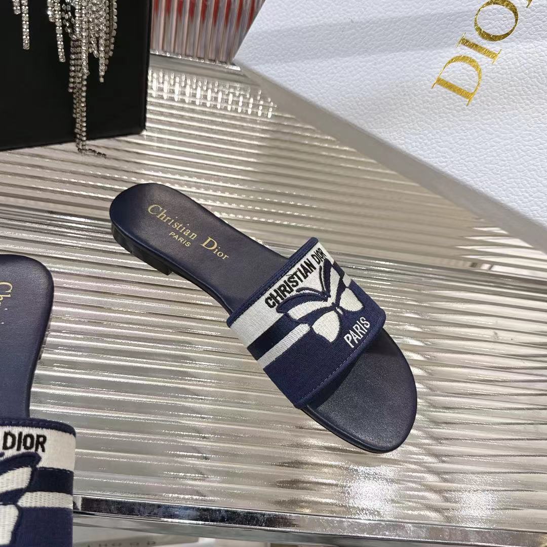 Dior Miss Dior Women's Slides Sandals CD Logo Embroidery Summer New 7 i1742442077353 7654 0 5