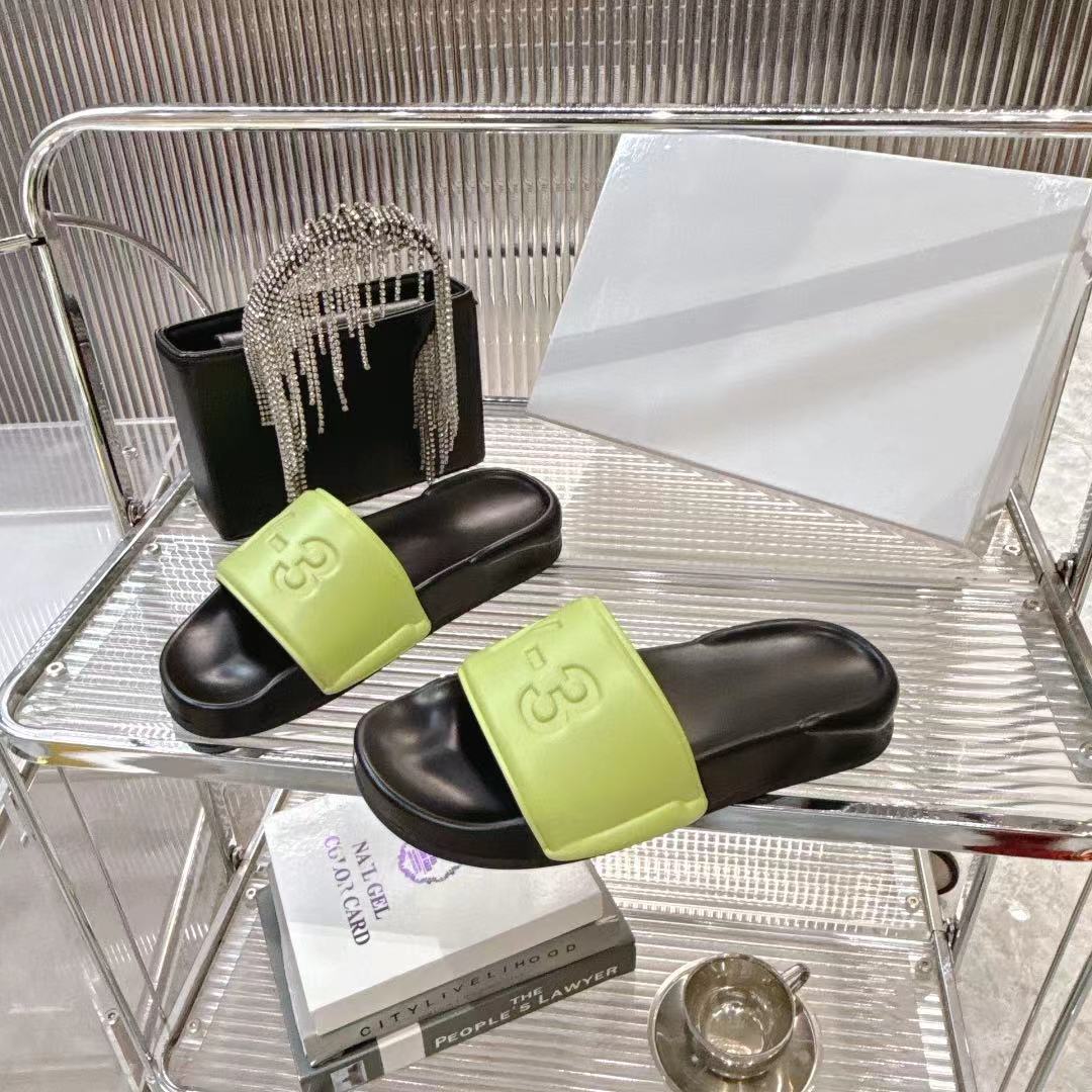 Luxurious Y-3 Early Spring Slippers: Black, Green, Red, White, Original Materials - 图片 3