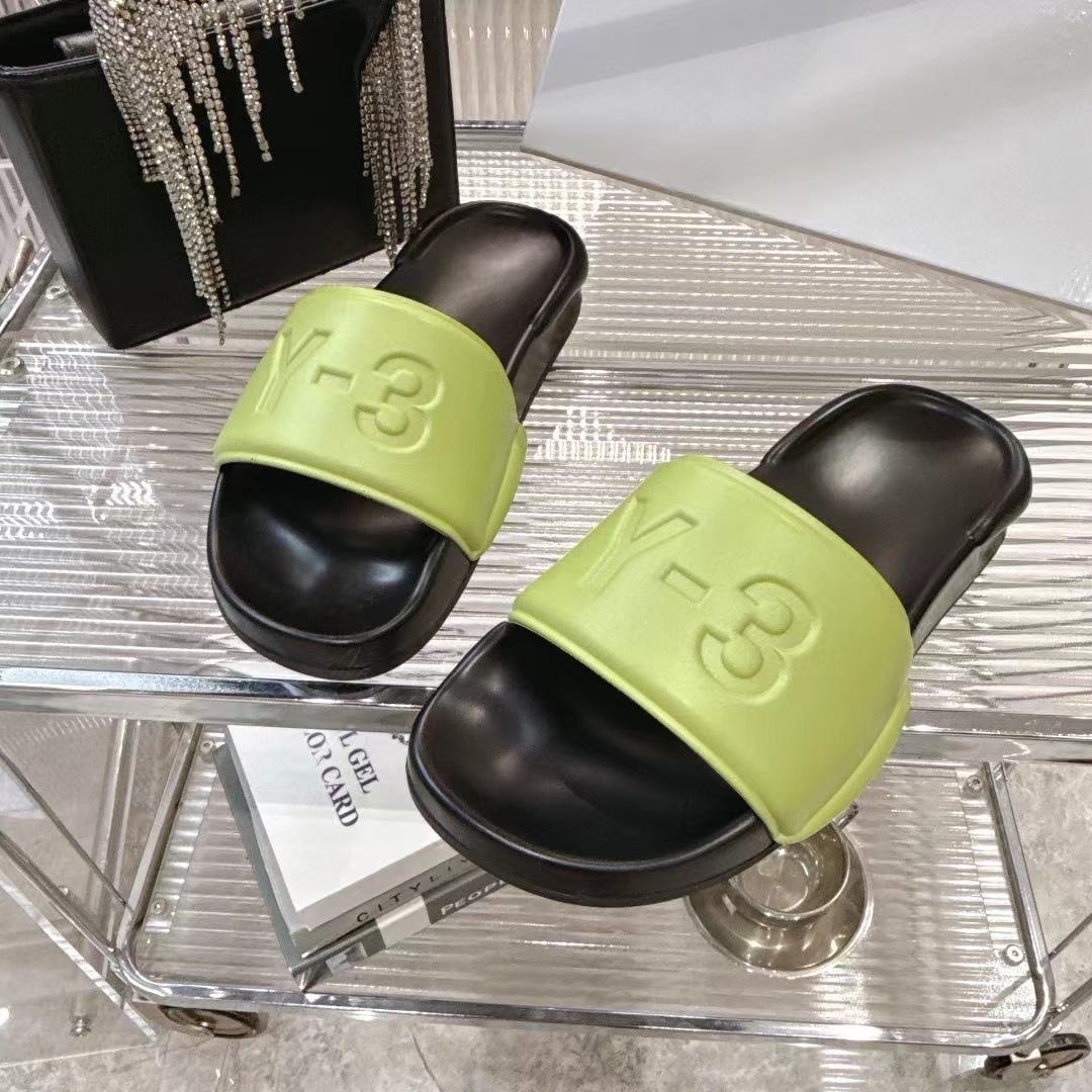 Luxurious Y-3 Early Spring Slippers: Black, Green, Red, White, Original Materials - 图片 7