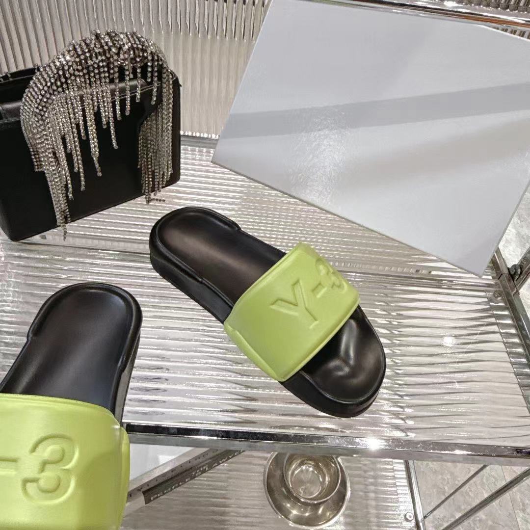 Luxurious Y-3 Early Spring Slippers: Black, Green, Red, White, Original Materials - 图片 5