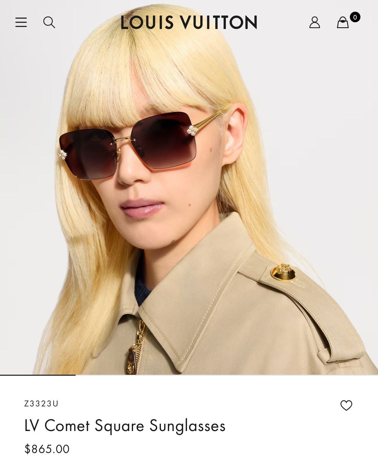 OversizedLOUIS VUITTONMOD：Z3396USize：62口17 140