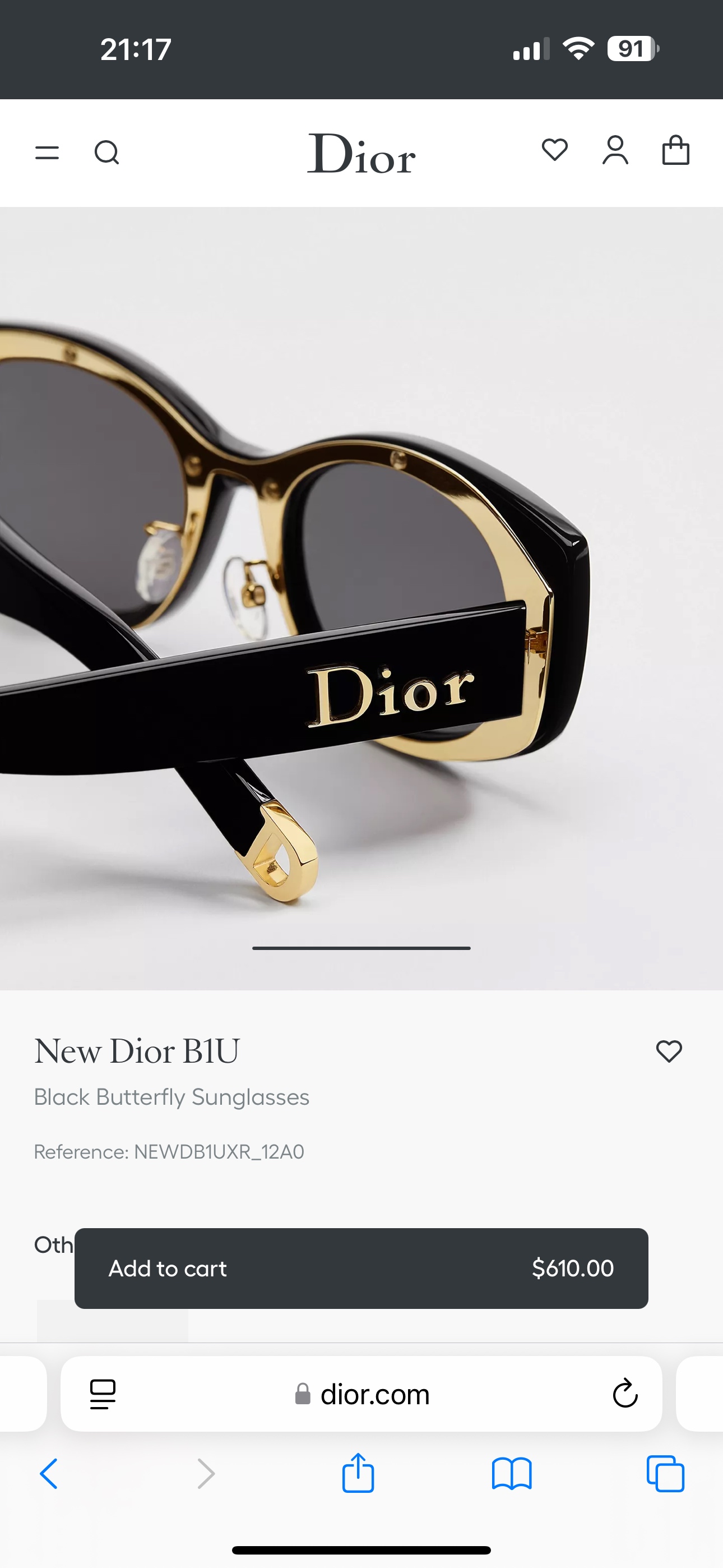 Dio* Mod：New Dior B1U Size：52口20-140 