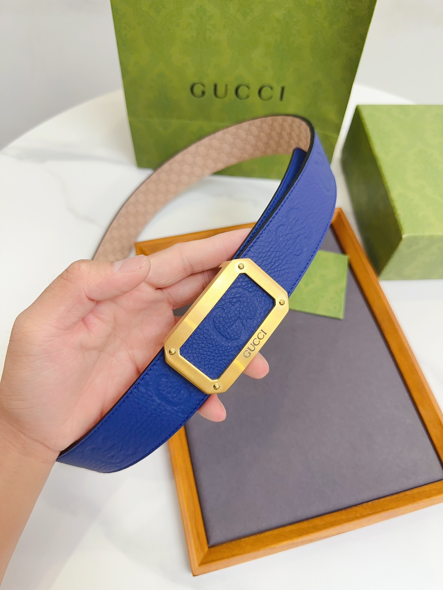 G家经典️镂空GG腰带正品规格原版品质进口牛皮压花进口意大利树糕底镂空版扣设计38mm抛光亮面方形板扣[