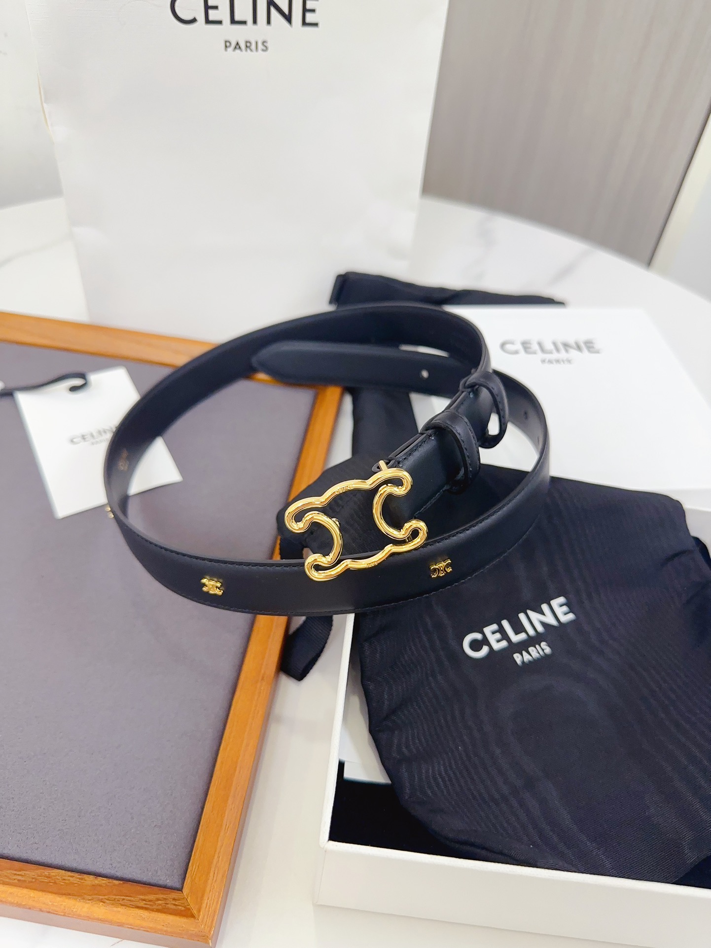 CELINE思琳塞琳全新升级升级全钢五金原厂皮料正品IP电镀钢扣尺寸2.5厘米