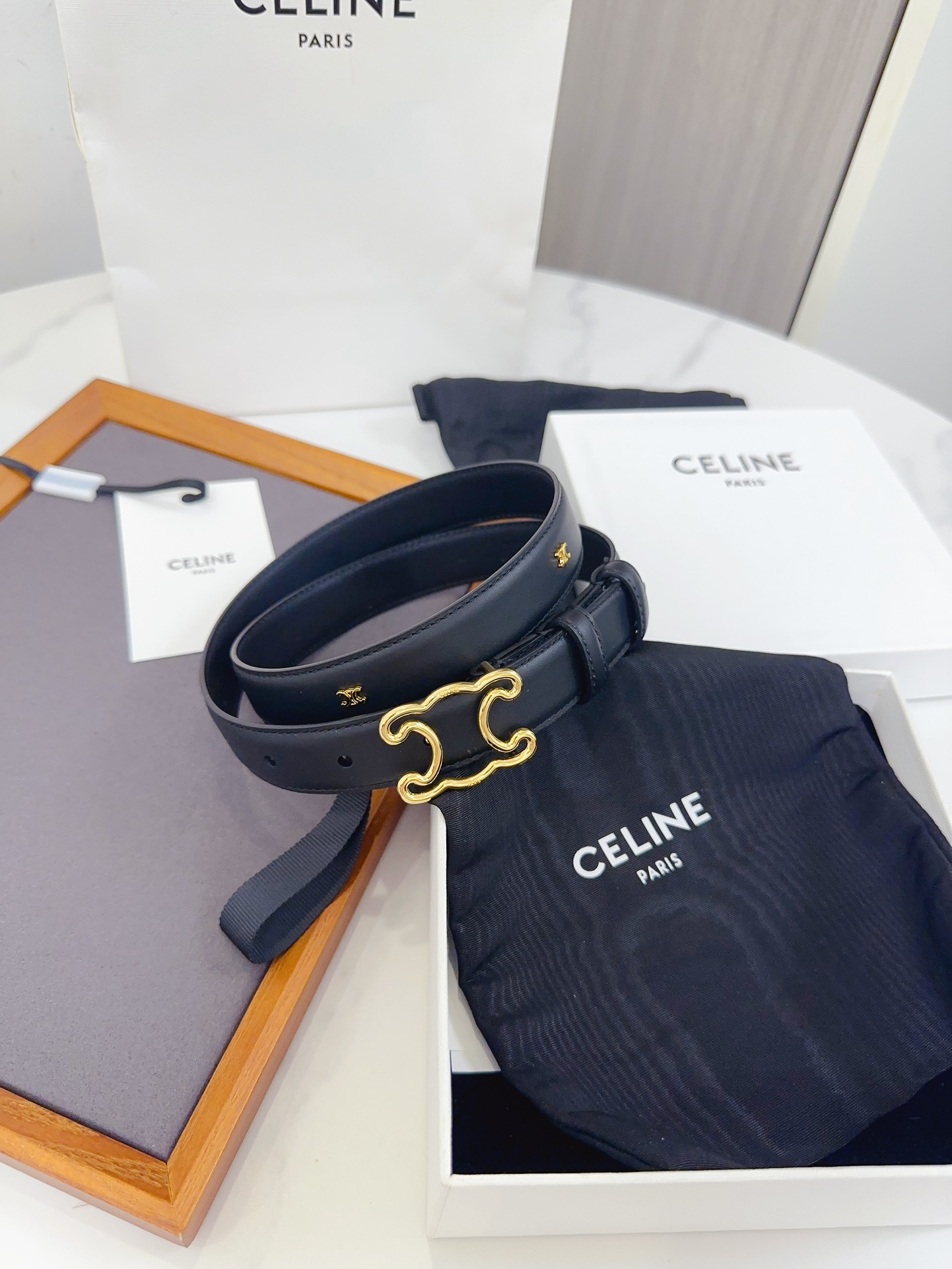 CELINE思琳塞琳全新升级升级全钢五金原厂皮料正品IP电镀钢扣尺寸2.5厘米