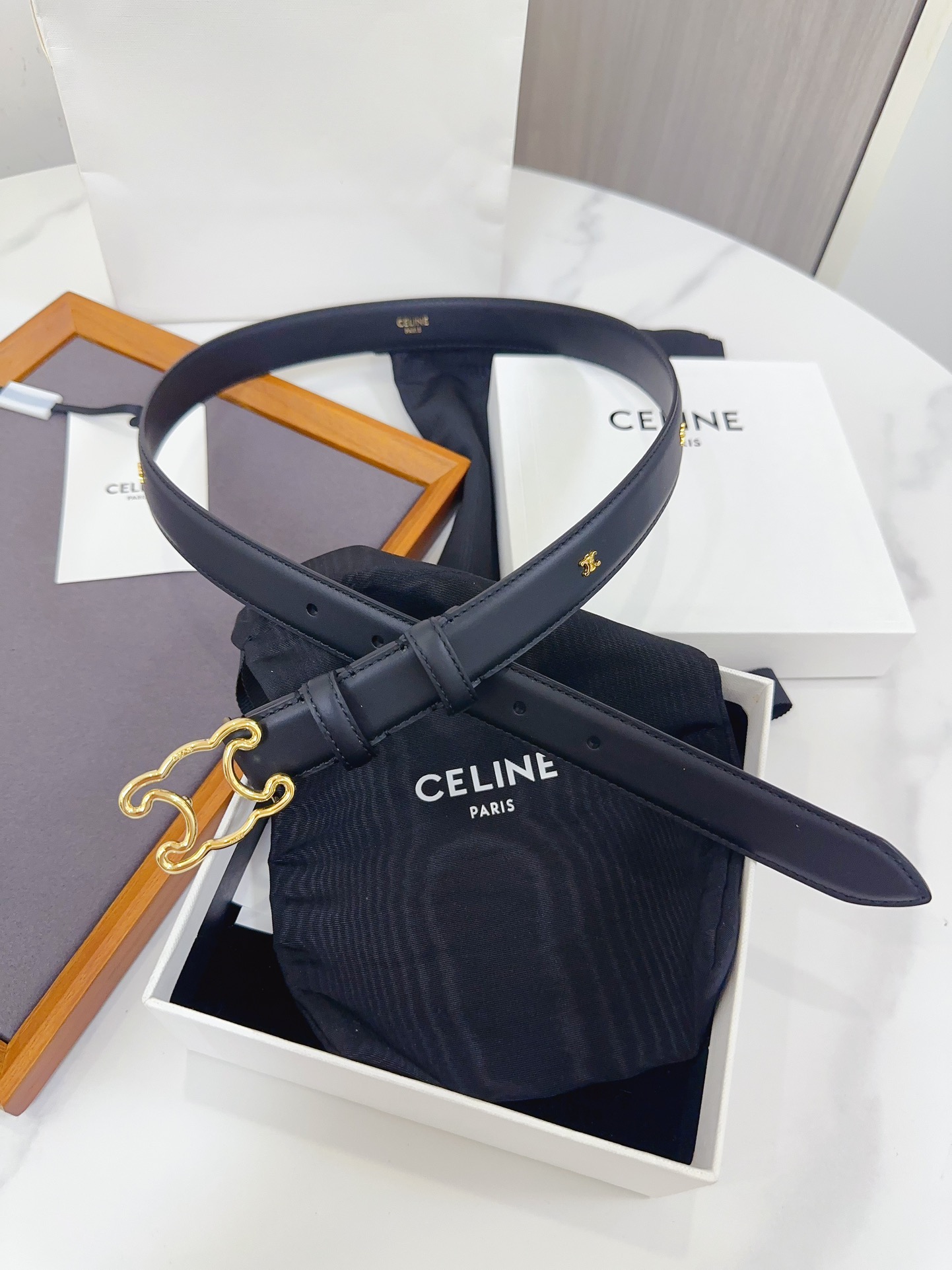 CELINE思琳塞琳全新升级升级全钢五金原厂皮料正品IP电镀钢扣尺寸2.5厘米