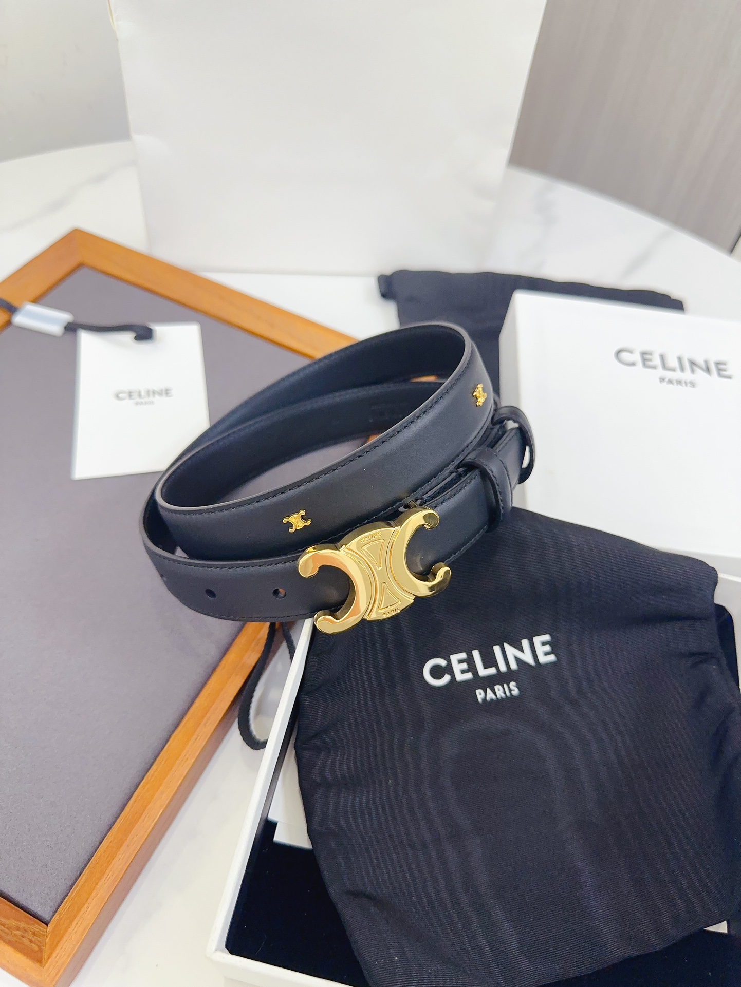 CELINE思琳塞琳全新升级升级全钢五金原厂皮料正品IP电镀钢扣尺寸2.5厘米