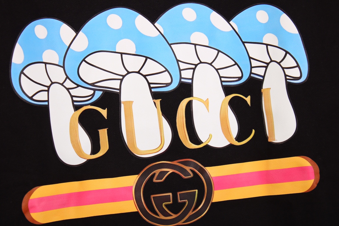 Gucci/古驰 23Fw 蘑菇印花圆领卫衣