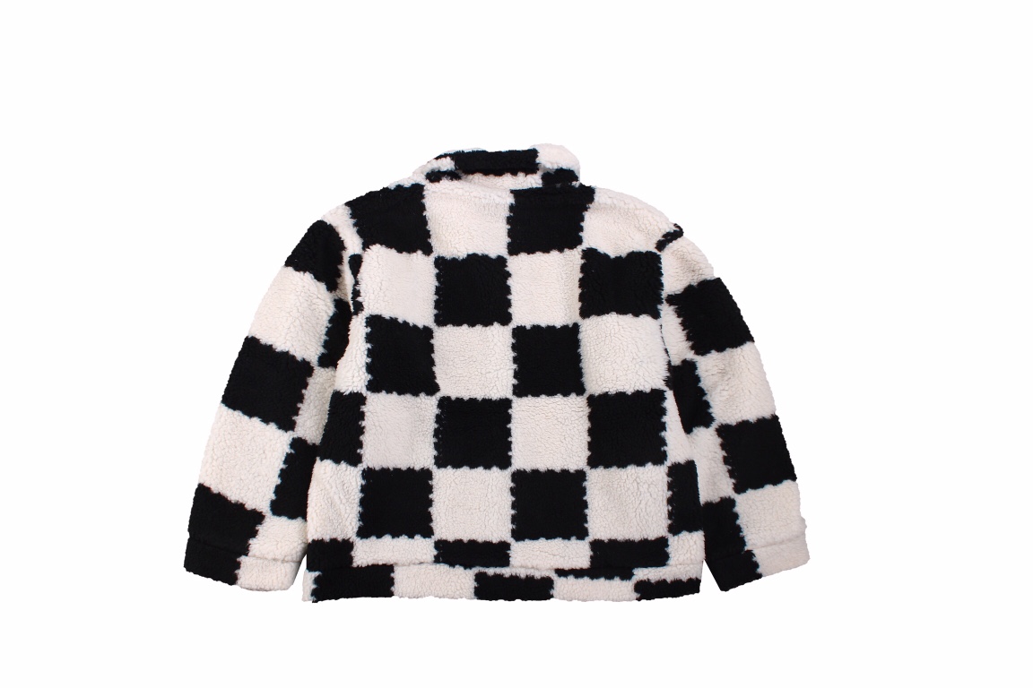 louis vuitton 联名nigo棋盘格羊羔绒夹克 9