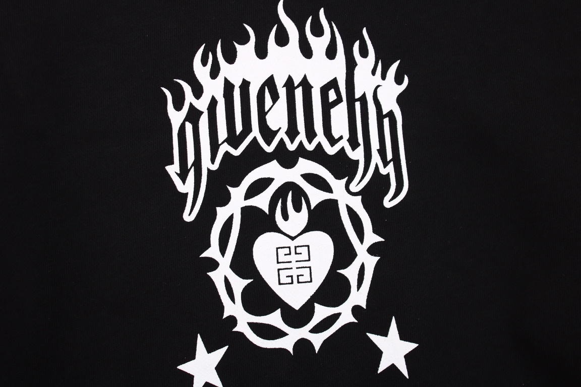 Givenchy 24ss 限定款火焰爱心连帽卫衣