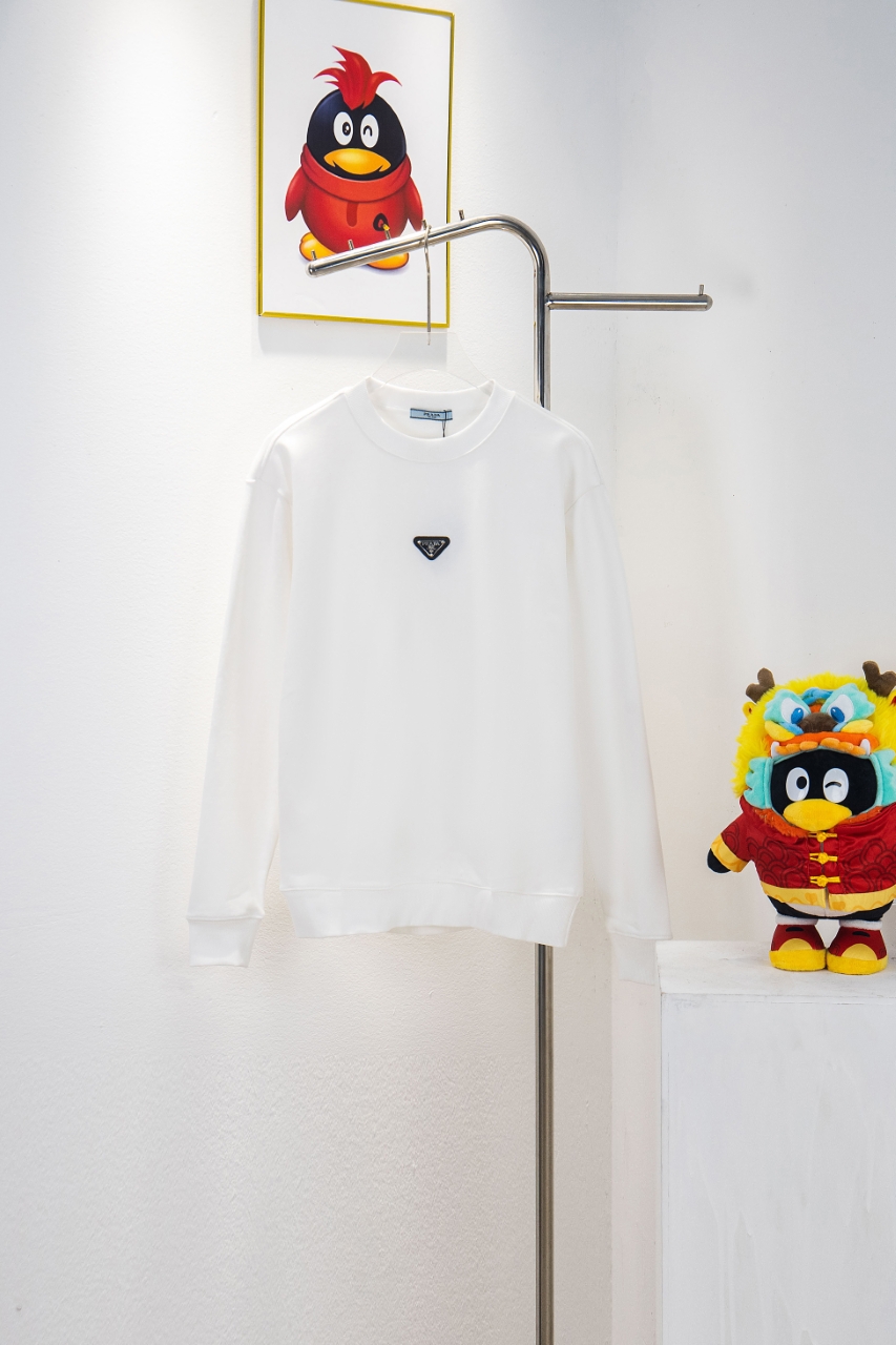 PRADA普拉达立体三角胸前衛衣 - 高品質400克純綿素材