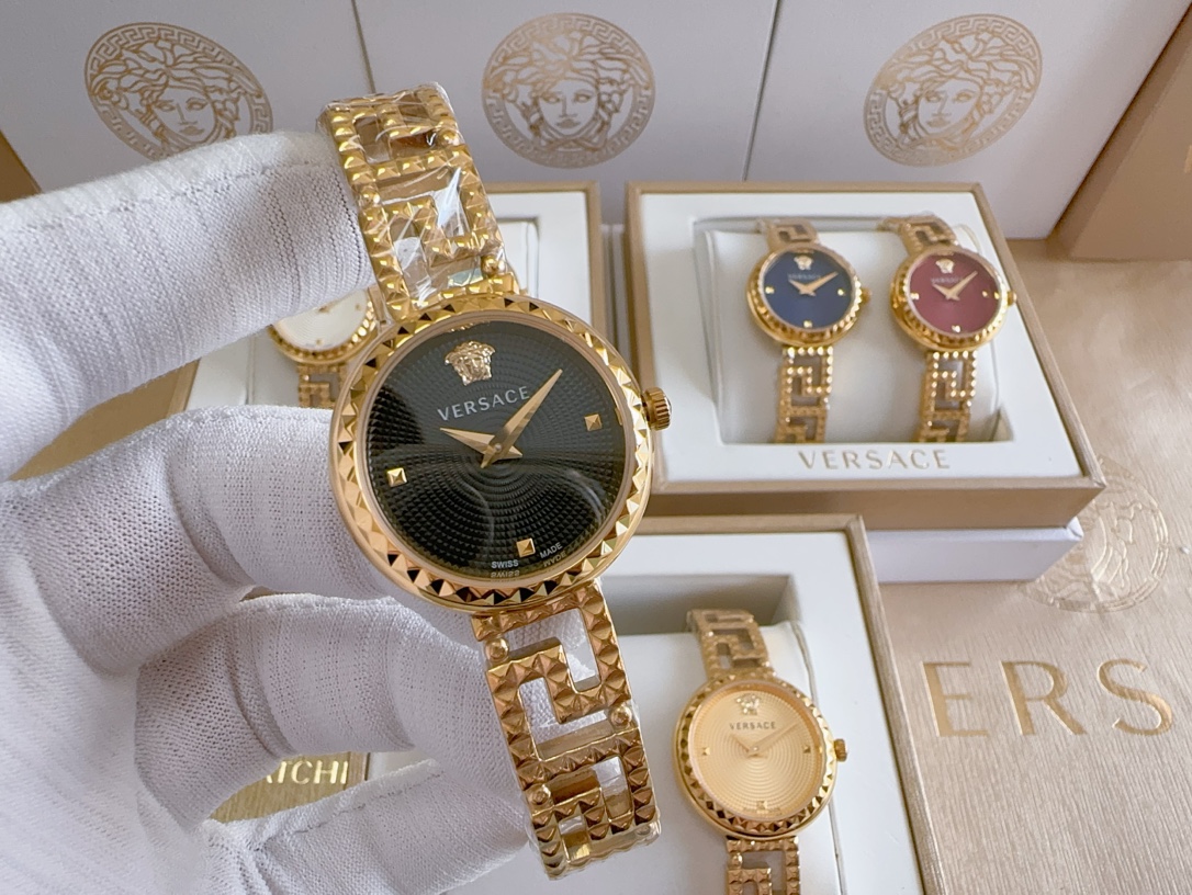 Stylish Versace Logo Watch: Midousa Statue Design, 28mm, 1200 Hours - 图片 1