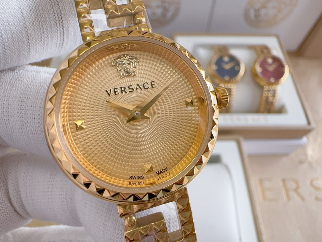 Stylish Versace Logo Watch: Midousa Statue Design, 28mm, 1200 Hours - 图片 7