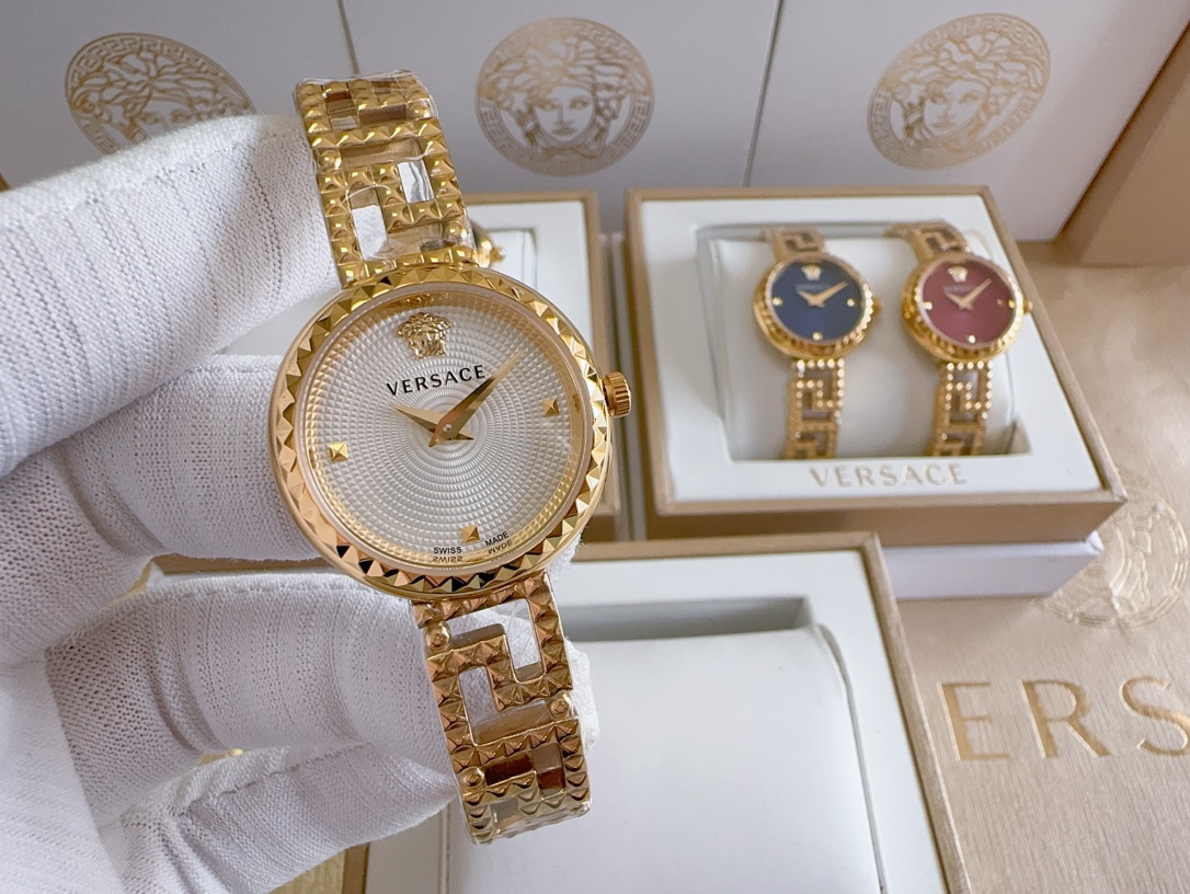 Stylish Versace Logo Watch: Midousa Statue Design, 28mm, 1200 Hours - 图片 3