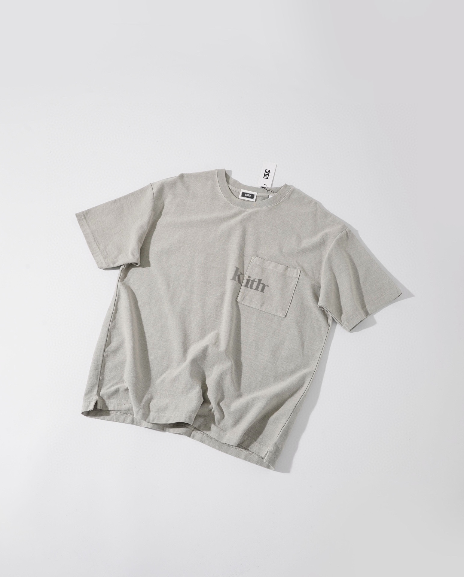KITH Heavyweight Garment-Dyed Pocket Tee - Vintage Wash, Premium Cotton 5 i1745325520 1141 7