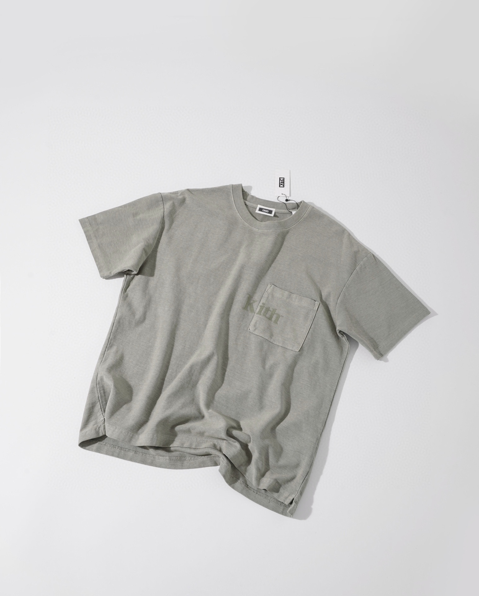 KITH Heavyweight Garment-Dyed Pocket Tee - Vintage Wash, Premium Cotton 3 i1745325520 5743 6