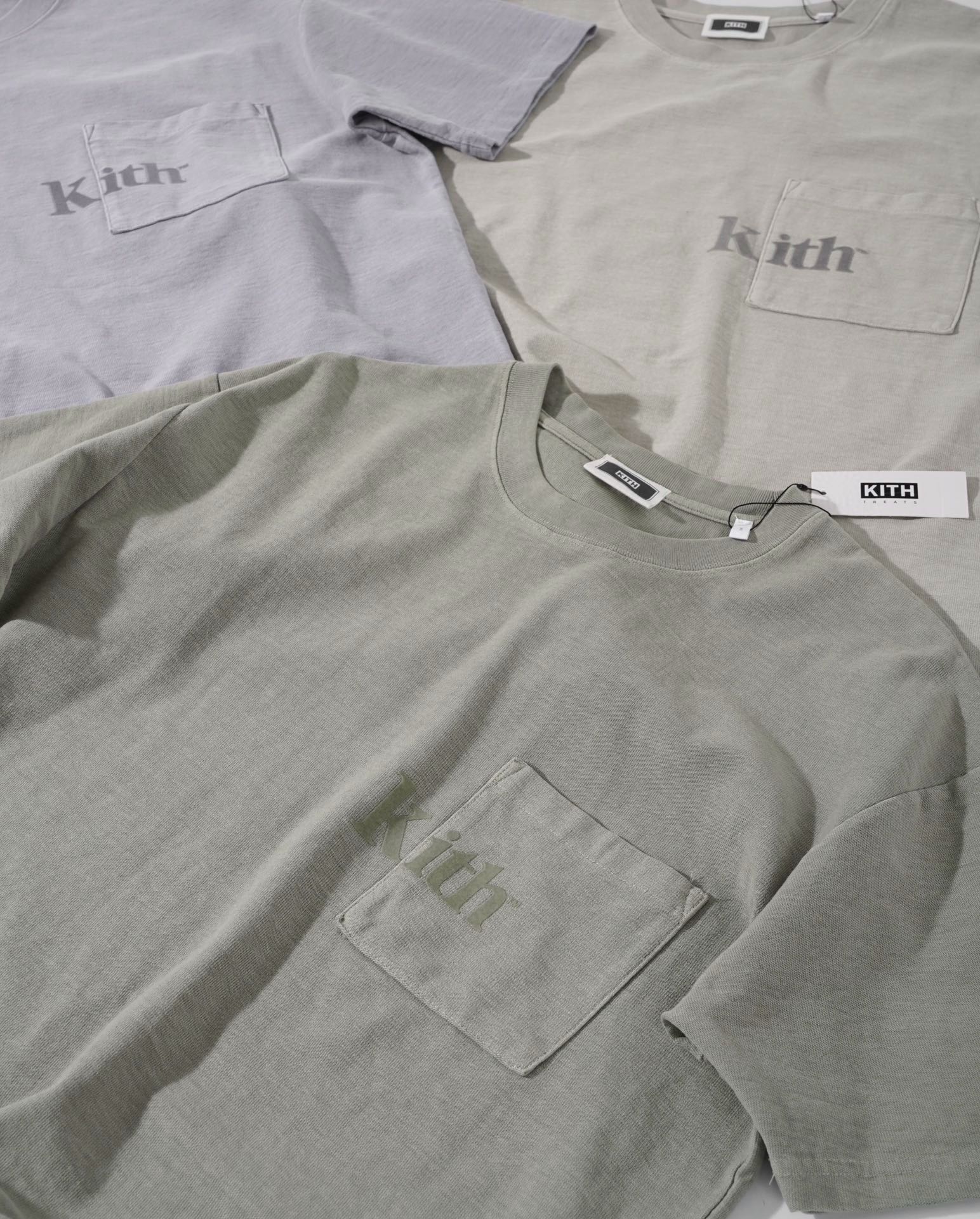 KITH Heavyweight Garment-Dyed Pocket Tee - Vintage Wash, Premium Cotton 6 i1745325520 7525 4