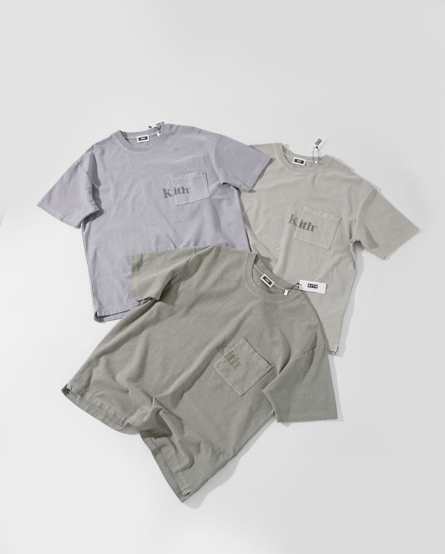 KITH Heavyweight Garment-Dyed Pocket Tee - Vintage Wash, Premium Cotton 2 i1745325520 9032 8