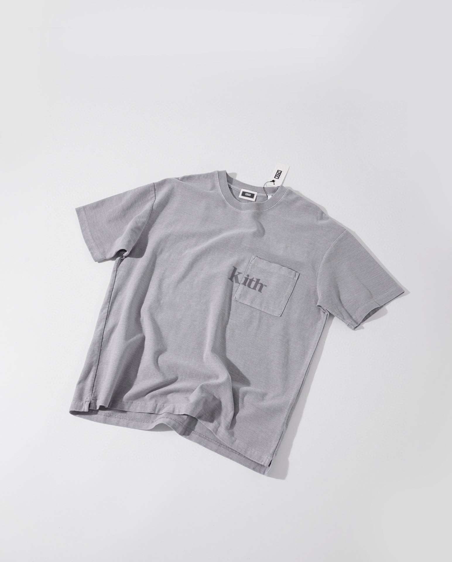 KITH Heavyweight Garment-Dyed Pocket Tee - Vintage Wash, Premium Cotton 4 i1745325520 9200 0