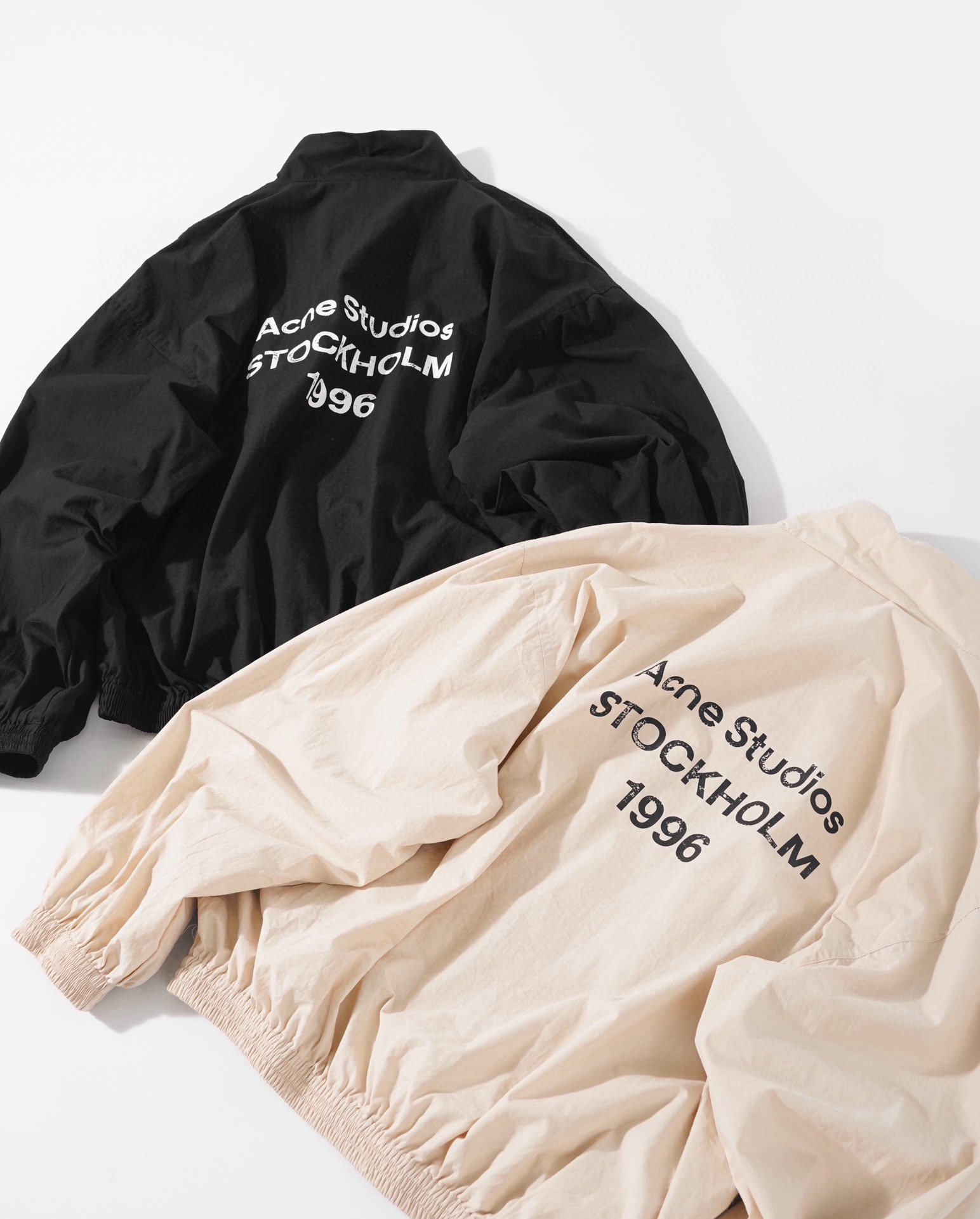 Acne Studios 1996 Distressed Print Jacket - Nylon, Black and Khaki