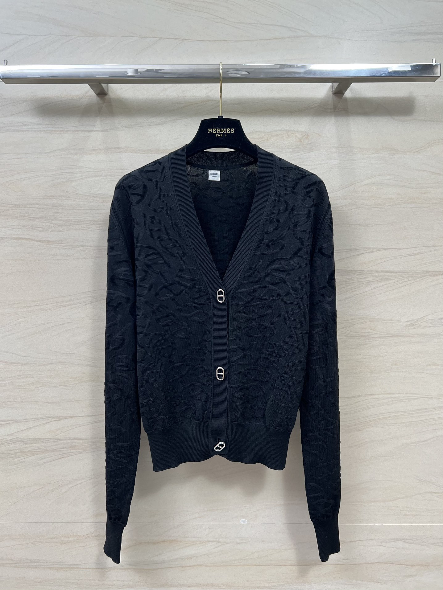 Hermes Clothing Cardigans Knit Sweater Knitting Spring/Summer Collection Chains