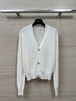 Hermes Clothing Cardigans Knit Sweater Knitting Spring/Summer Collection Chains