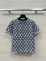 Louis Vuitton Clothing Shirts & Blouses Designer Replica
 Black Blue Grey White Knitting Wool Spring Collection Chains