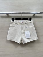Chanel Clothing Jeans Shorts Cheap Replica Designer
 White Cotton Denim Vintage Chains
