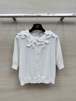 Valentino Clothing Cardigans White Knitting Spring/Summer Collection