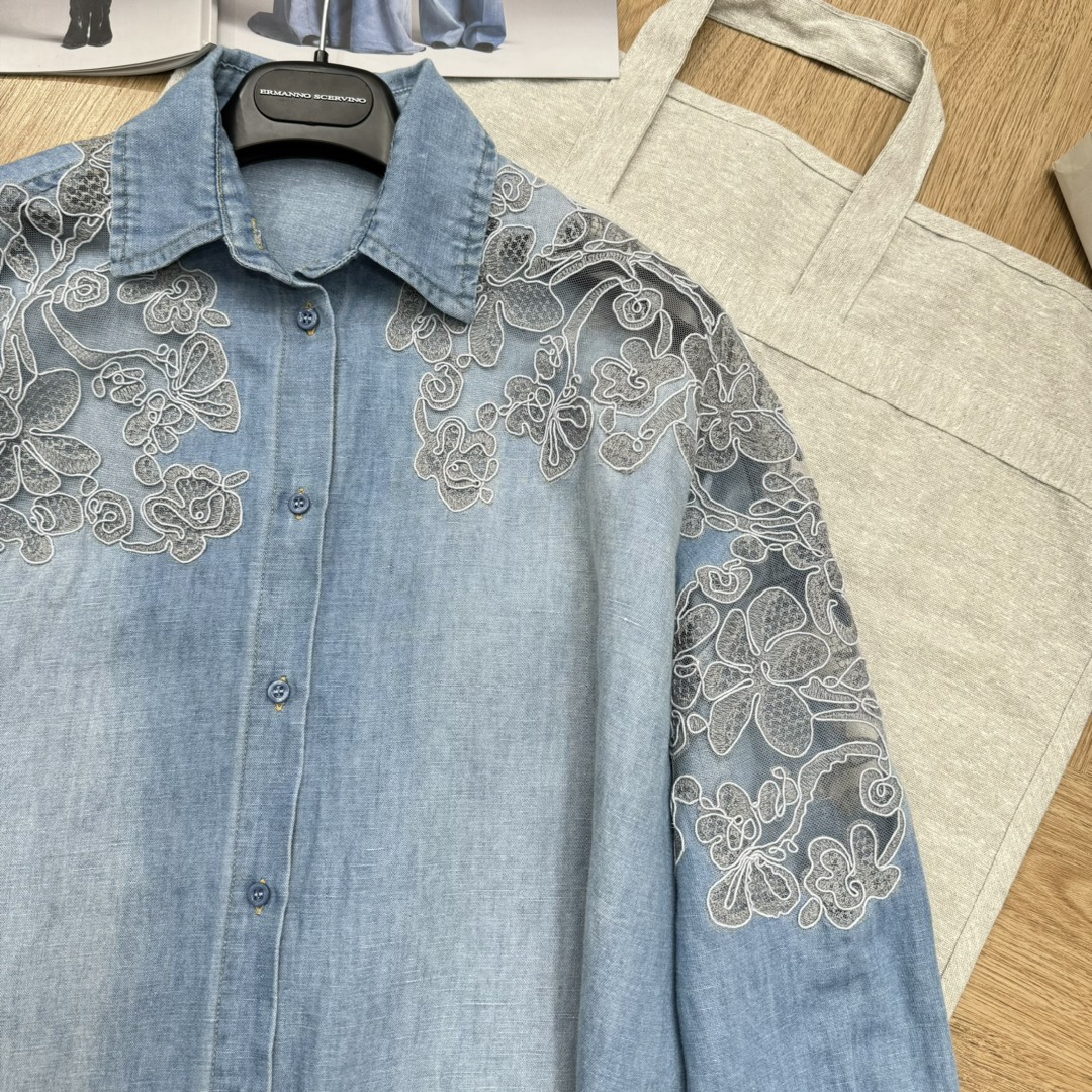 Ermanno Scervin 2024 Spring and Summer Collection: High-Quality, Hand-Crafted Lace Shirts - 图片 4