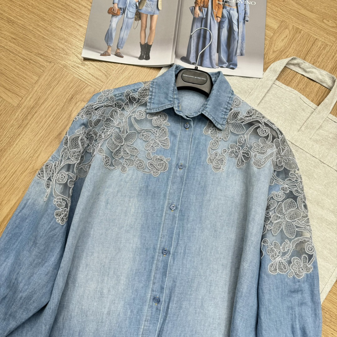 Ermanno Scervin 2024 Spring and Summer Collection: High-Quality, Hand-Crafted Lace Shirts - 图片 2