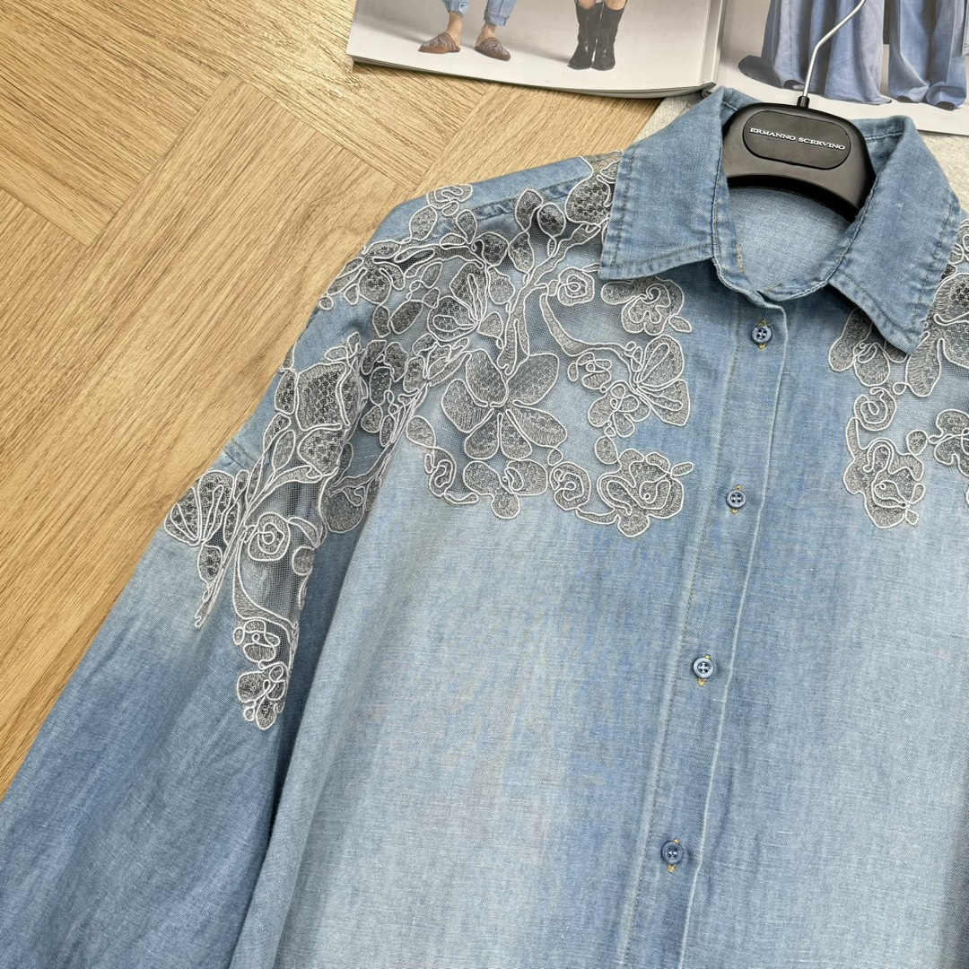 Ermanno Scervin 2024 Spring and Summer Collection: High-Quality, Hand-Crafted Lace Shirts - 图片 3