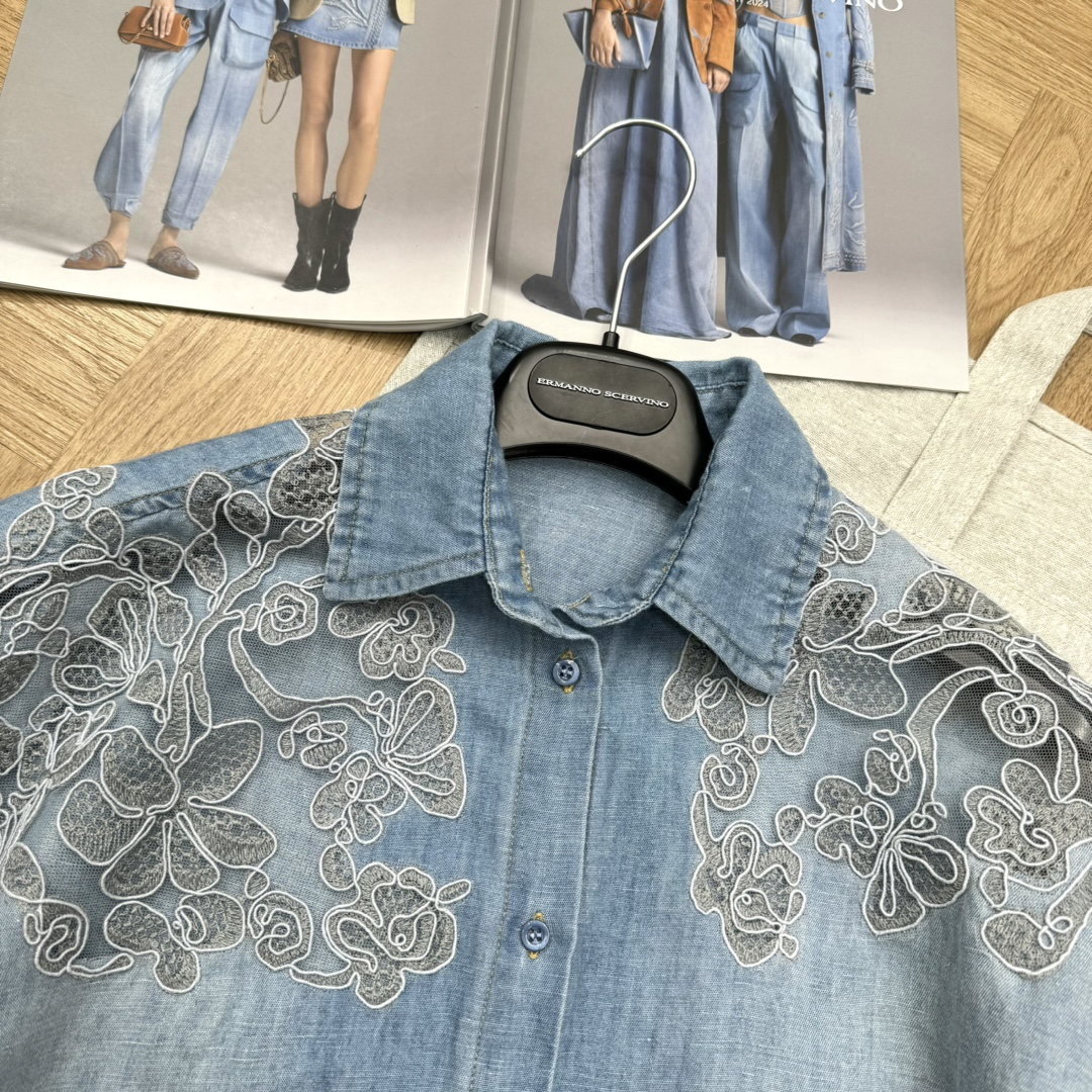 Ermanno Scervin 2024 Spring and Summer Collection: High-Quality, Hand-Crafted Lace Shirts - 图片 5