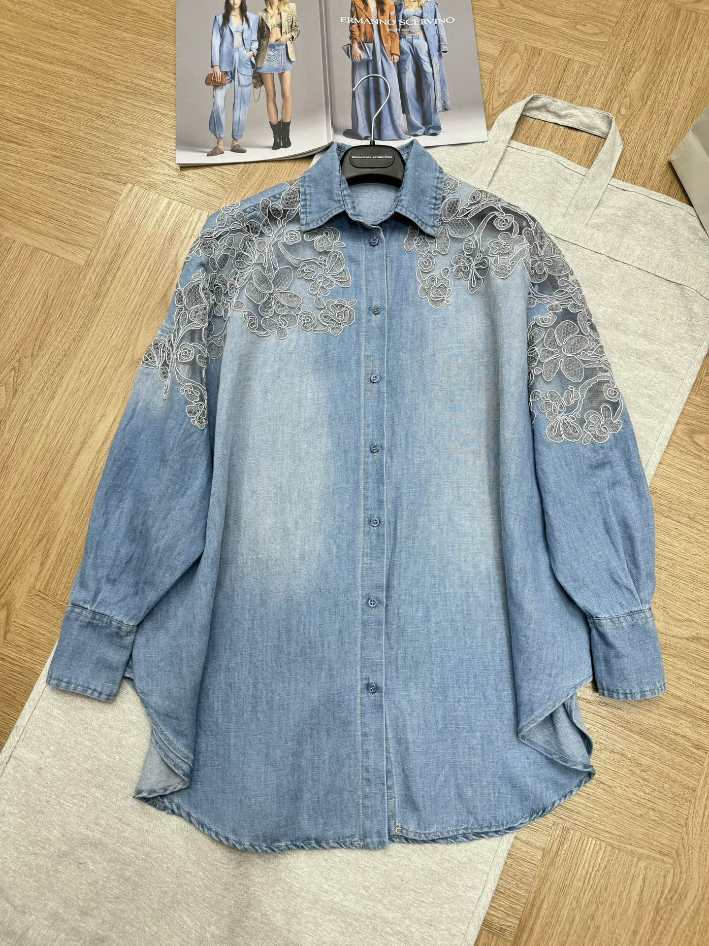 Ermanno Scervin 2024 Spring and Summer Collection: High-Quality, Hand-Crafted Lace Shirts