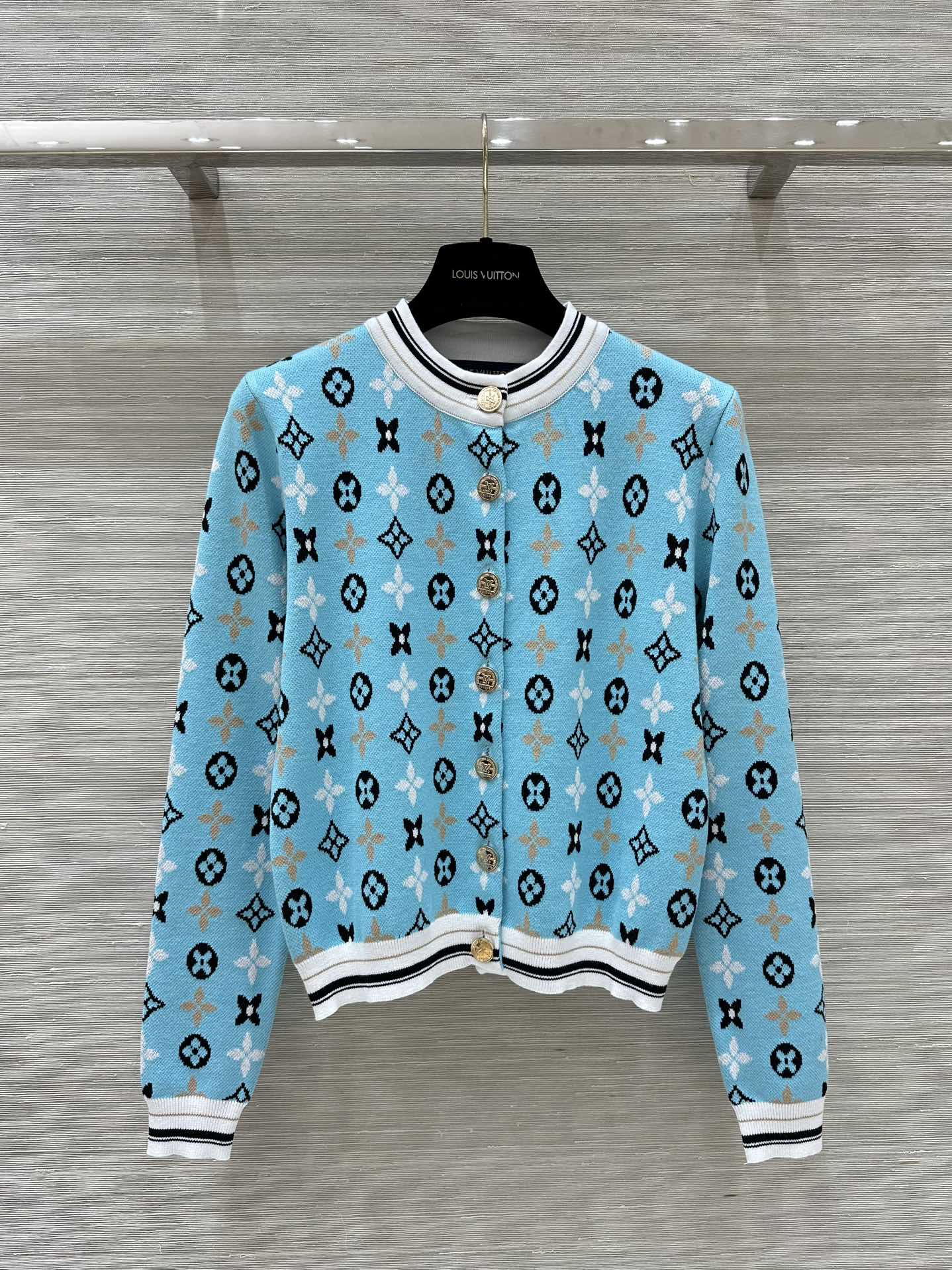 Louis Vuitton Kleding Cardigans Jas &Jassen Trui Breien Wol Lente/Zomercollectie