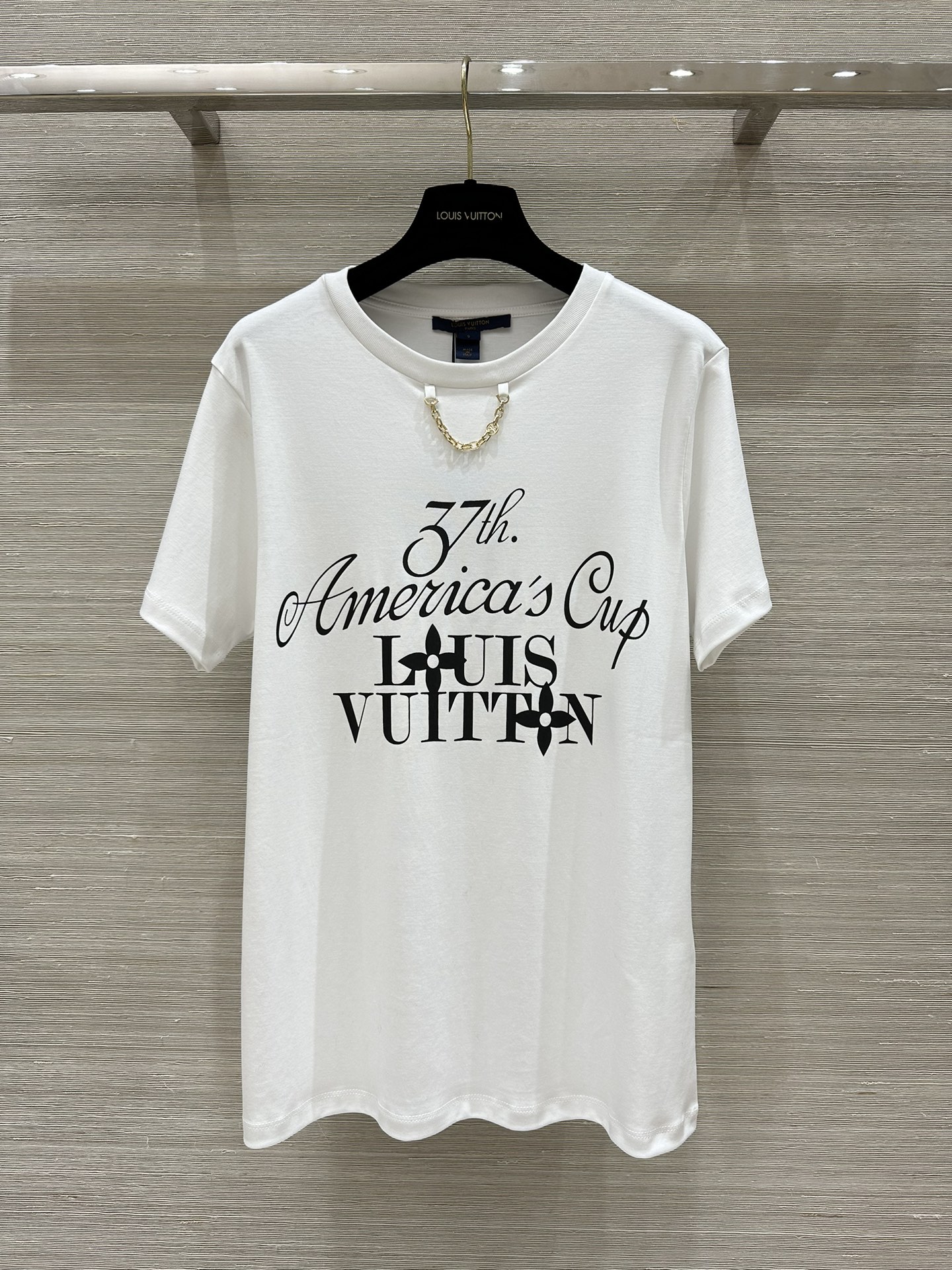 Louis Vuitton Replica
 Kleding T-Shirt Afdrukken Katoen Herfstcollectie Kettingen