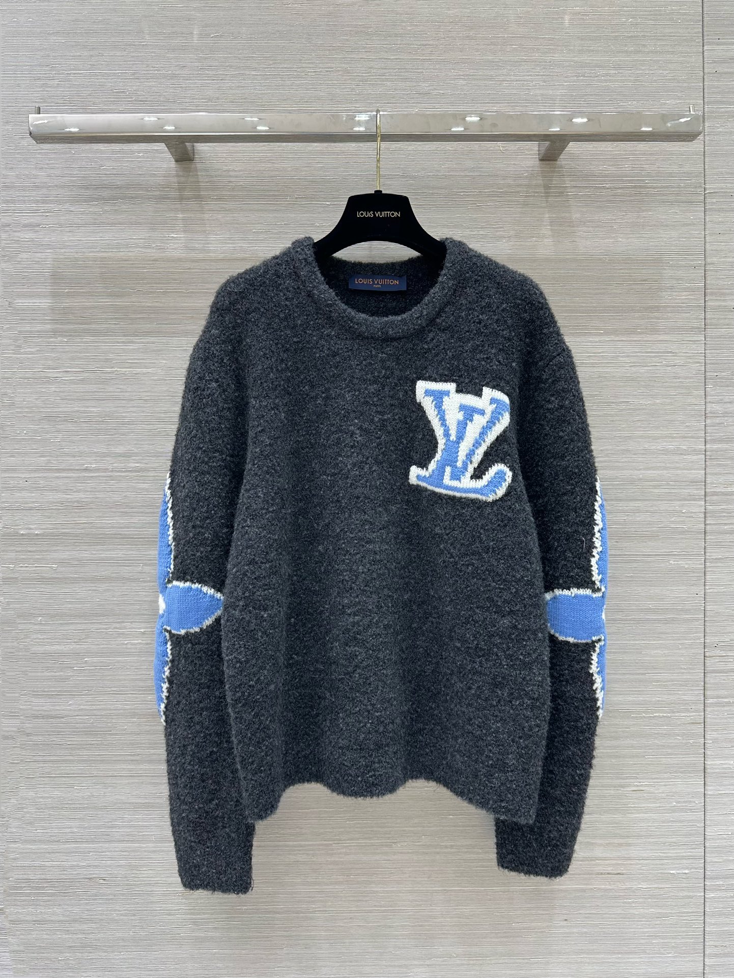 Louis Vuitton Kleding Sweatshirts Grijs Wit Unisex Joggingbroek