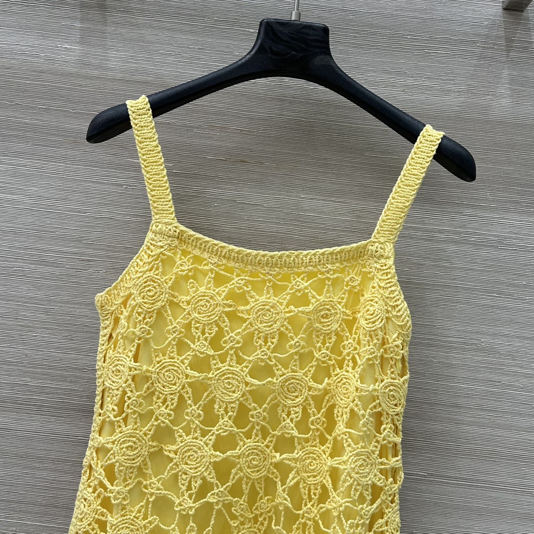 High-Quality Swiss Machine-Knit Dress with Elegant Embroidery and Luxurious Cotton Yarn. - 图片 2
