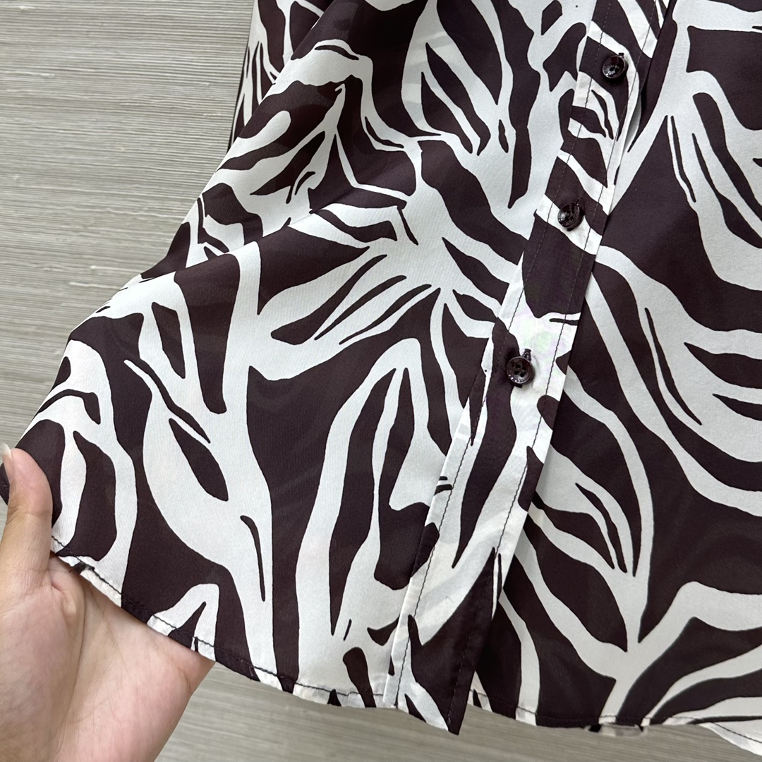 French Silk Shirt: Elegant Design, High-Quality Fabric, Classic Style, Customizable Printing. - 图片 7