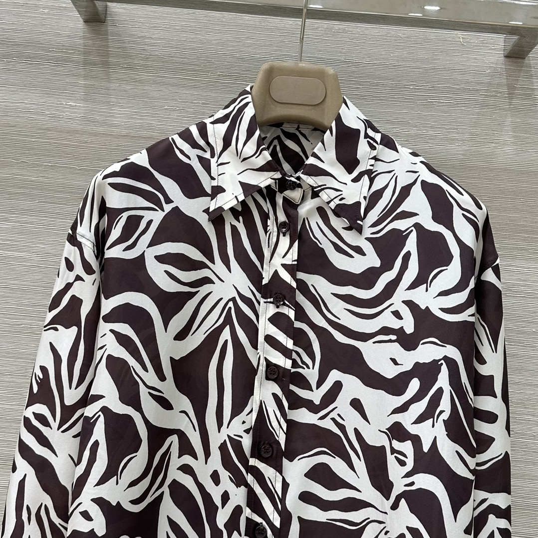 French Silk Shirt: Elegant Design, High-Quality Fabric, Classic Style, Customizable Printing. - 图片 2