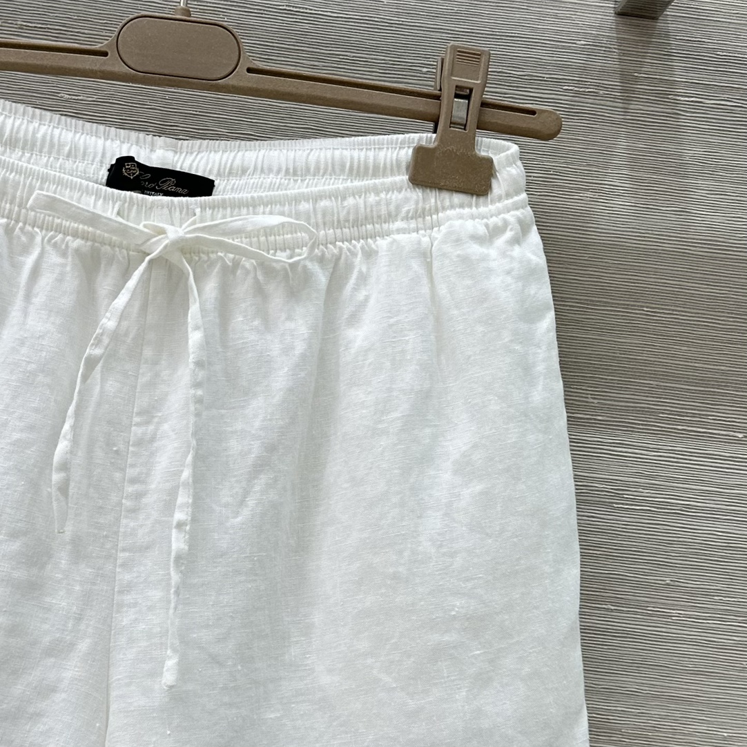 High-Quality White Linen Shorts for Women: Exclusive, Classic, Elegant Design - 图片 5