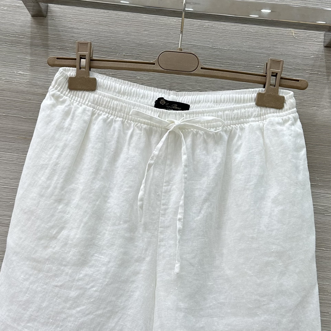 High-Quality White Linen Shorts for Women: Exclusive, Classic, Elegant Design - 图片 3