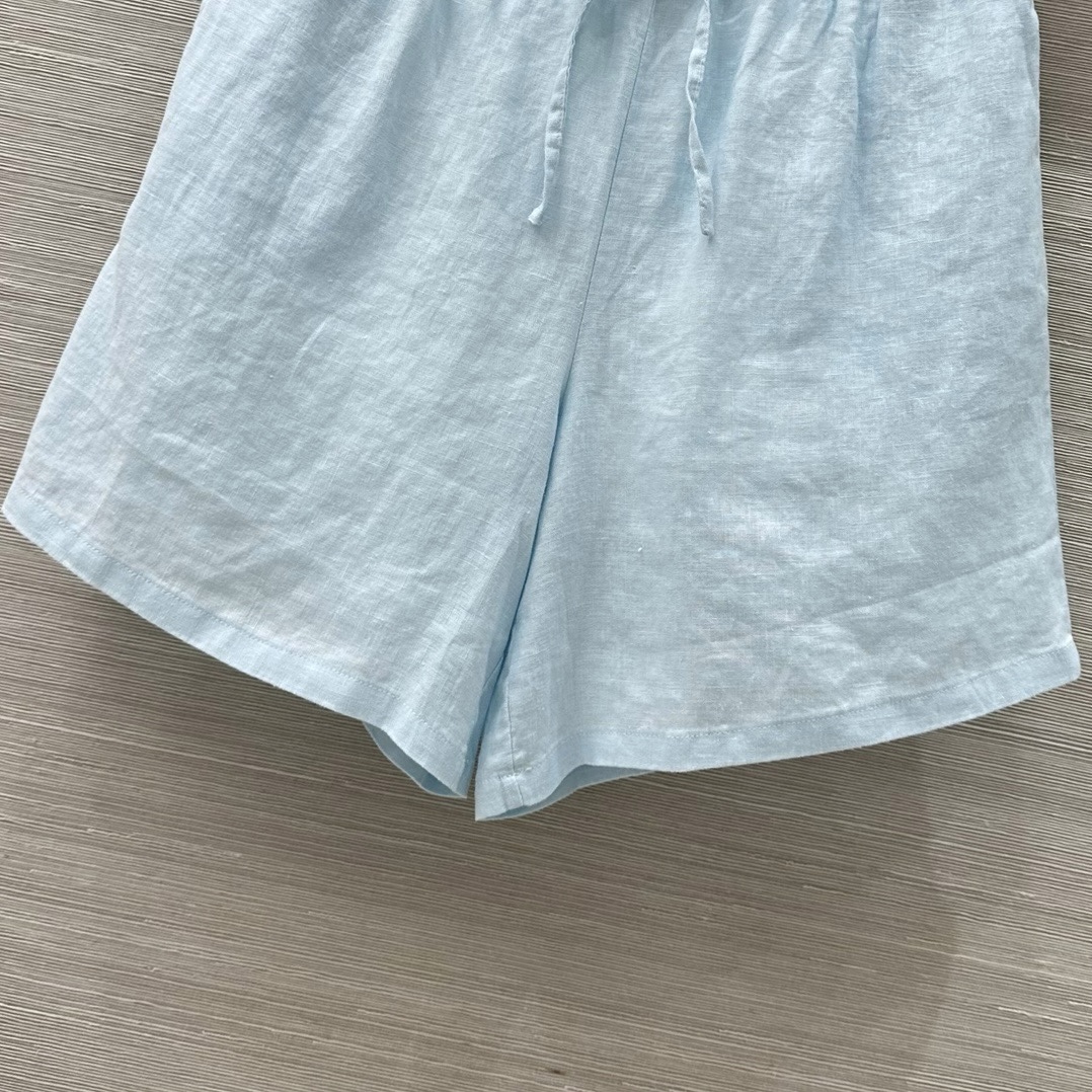 High-End Linen Shorts: Classic Design with Quality Details and Delicate Fabric - 图片 7